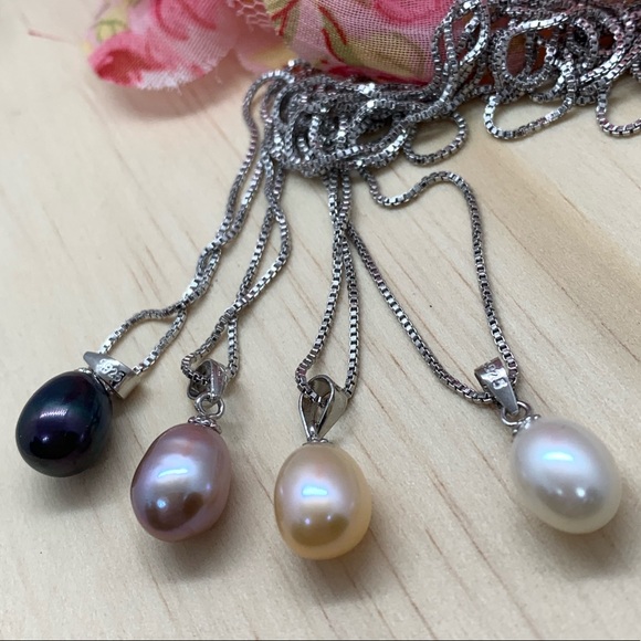 Freshwater Pearl Sterling Silver 925 Necklace - Picture 5 of 7